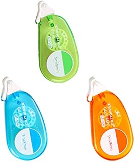 3pc Glue Roller Tapes Adhesive Glue Roller Double Side Scrapbook Runner Tape Transparent Glue Dispenser Roller Applicator Tape