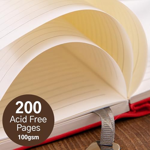 Carnet de notes A5 anti-ratures LOOKIN' FRIDAY rouge 200 pages avec stylo pour bureau
