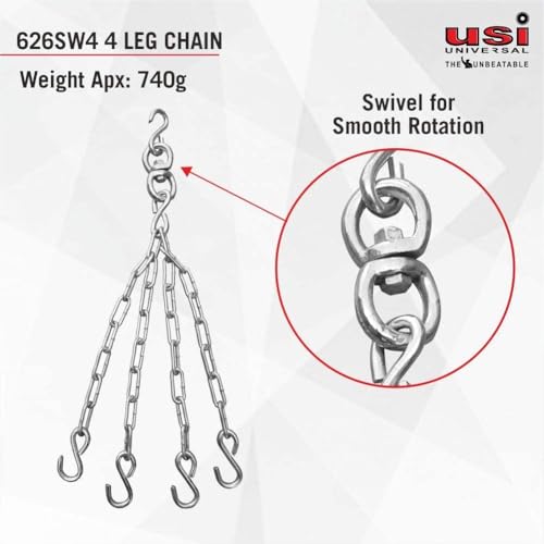 Image of USI Universal 626N Crusher Nylon Filled Punching Bag /Heavy Boxing Bag for Boxing Martial Arts Kickboxing Training, Nylon Material, Long Hanging Straps Punch Bag, Dia 33cm (3 Feet (90cm))