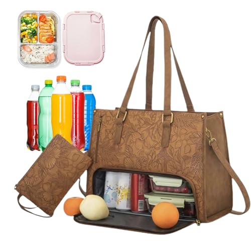 Bolso Porta Comidas para Mujer | Bolsa Portátil con Compartimento Térmico,Contenedor Térmico Reutilizable Unisex Para Oficina Enfermera Estilo Casual Portátil Viaje