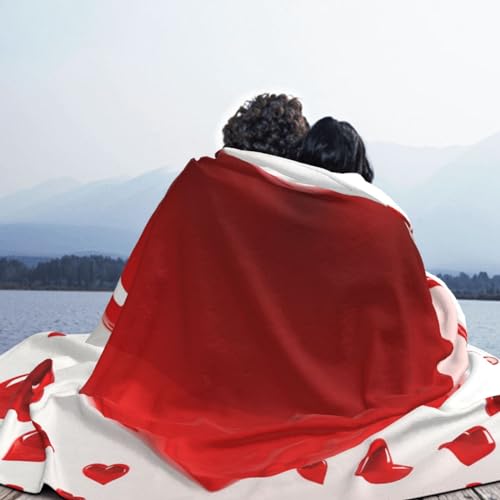 Couverture pour canapé motif cœur d'amour 203x152 cm en microfibre - 7