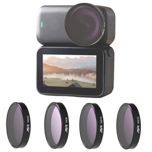 DJI Osmo Nano 専用 フィルター/レンズフィルターセット アルミニウムフレーム + 光学ガラス レンズ保護 撥水防汚 装着簡単 複数コーティングHDガラス (ND8+ND16+ND32+ND64)