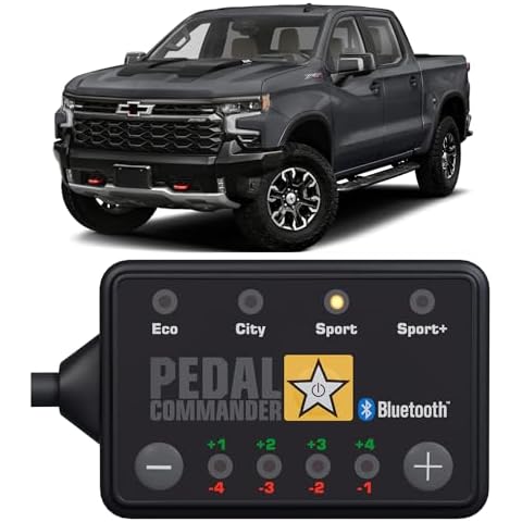 PEDAL COMMANDER for Chevrolet Silverado 2019+ Throttle Response Controller Fits: 4th Gen, 1500, 2500, 3500, LT, LTZ, RST, WT, High Country 2.7L 3.0L 4.3L 5.3L EcoTec3 Vortec Duramax V6 V8 Cover