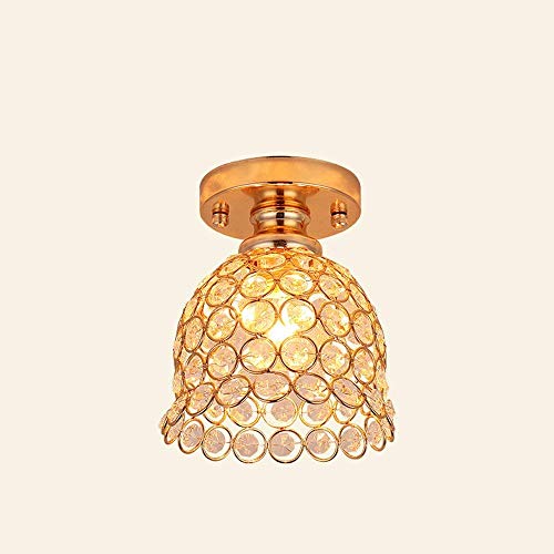 Plafonnier cristal moderne design chic luminaire led 14x16cm entrée