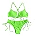 Badeanzug Bikini mit Kettengurt Badeanzug Set Bademode Sport Bikini Set Strandmode Swimsuit Damen Push Up Bikini Sets Wrap Damen Neckholder Slide Bikinis Triangel Top Side Tie Zweiteiliges