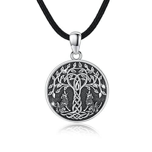 Amulette ronde arbre de vie en argent : le bijou viking idéal pour affirmer votre style au quotidien