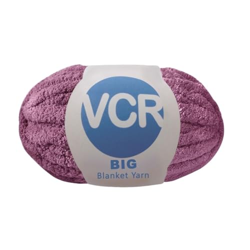 Image of VCR Wine Yarn, 200 Grams Big Chunky Hank, 22 Meters Length, Suitable for Knitting Blankets and Pillows, 100% Polyester Yarn Ball for Crochet DIY, Soft Threads, Pack of 1