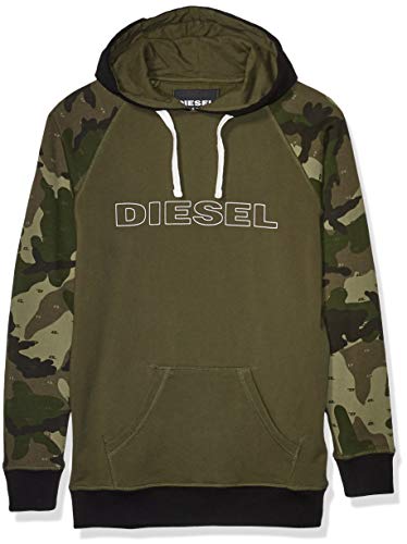 Diesel Men's Brian Hooded Sweatshirt, Green, M