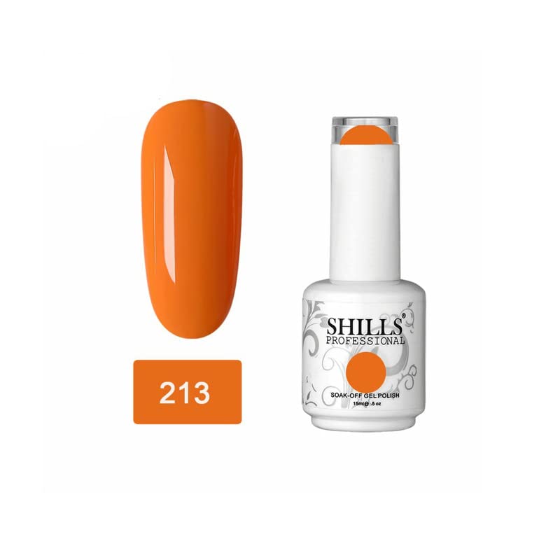 Image of SHILLS PROFESSIONAL UV /LED Soak Off Gel Polish (Gel Nail Polish) Nail Art Nail Polish Color Shade 213, Glossy Finish, 15ml