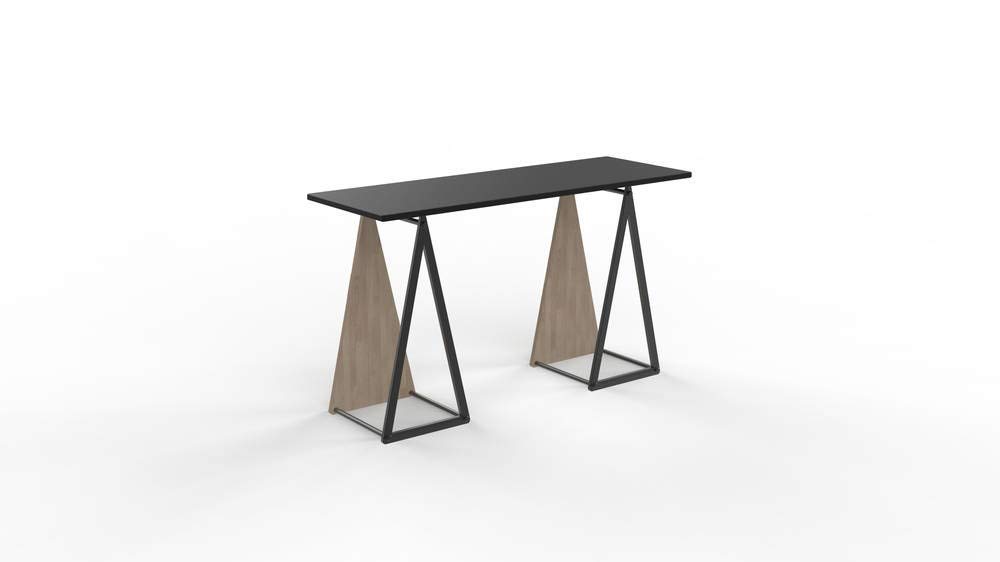 Nordlinger Tréteau Unikk, H.73cm x L.36,5cm x EMP. 36,5cm - Bois Clair FSC, Naturel et Noir