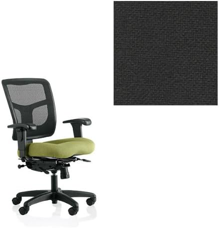Office Master YS74-KR-25-1020 Yes Series Mesh Back Multi Adjustable Ergonomic Office Chair with Armrests - Grade 1 Fabric - Basic Black