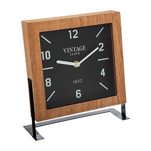 HOGAR Y MAS Reloj SOBREMESA SILENCIOSO Madera KUKYT 20X8X23,1CM