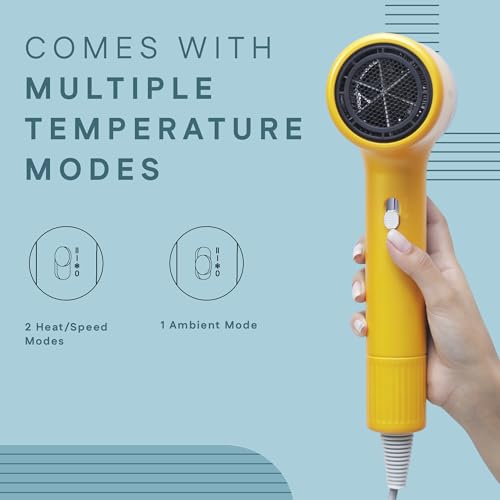 Image of Winston Turbo X Hair Dryer 1600W for Men and Women, Compact and Fast Drying with 3 Speed / 2 Heat Settings with Low Noise & Overheat Protection - All Hair Types