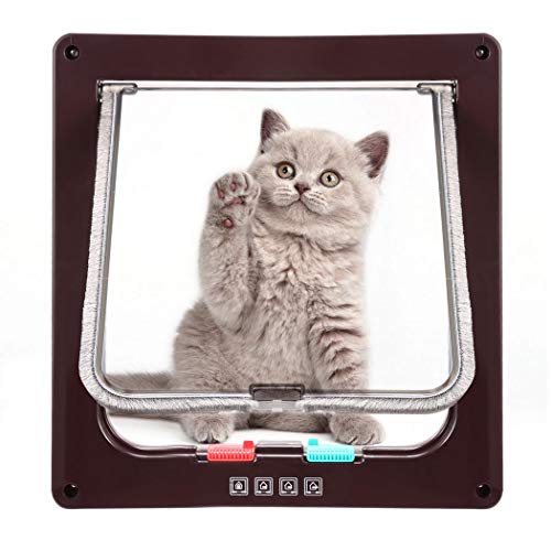 Pujuas - Puerta para Gato con Cierre magnético de 4 vías, Puerta...