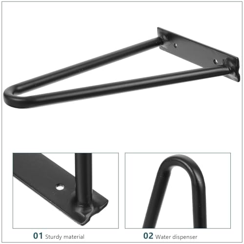 Patas para muebles de metal de alta resistencia negras para mesas 8