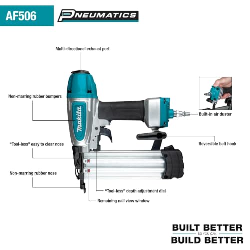Image of Makita AF506-R 18 Gauge 2 in. Pneumatic Brad Nailer (Renewed)