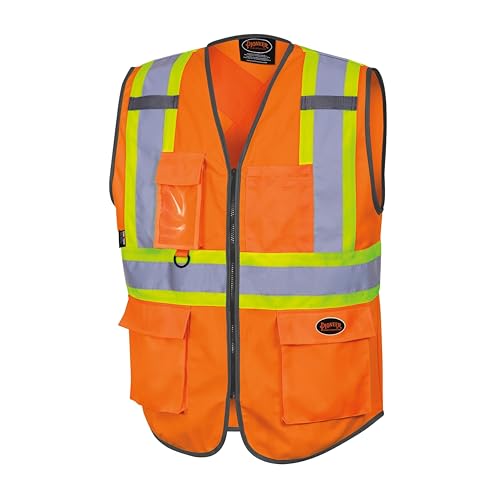 Pioneer Hi Vis Multi-Pocket Safety Vest - Lightweight With Reflec...