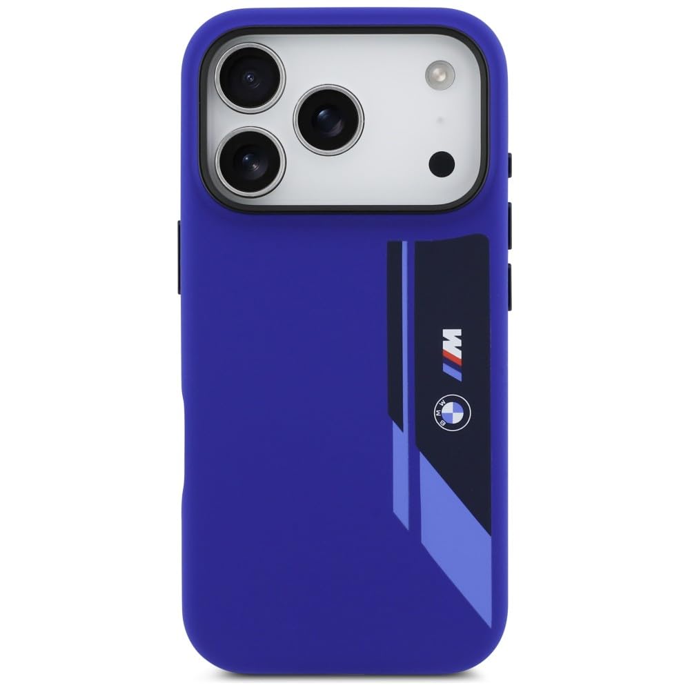 CG MOBILE BMW M Logo Vertical de Silicona Compatible con Funda MagSafe para iPhone 17 Pro (Azul Marino)