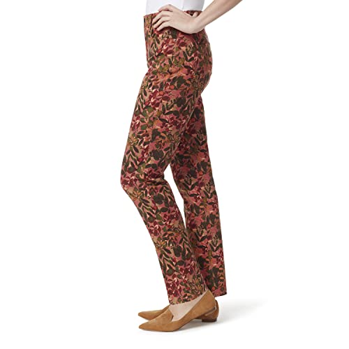 Gloria Vanderbilt Women's Plus Size Amanda Classic High Rise Tapered Jean, Glen Rose Autumn Leaves2