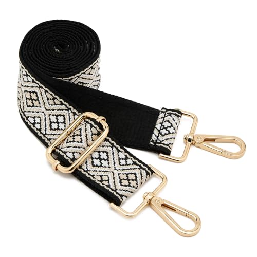 Image of ZOOEASS Wide Shoulder Strap Adjustable Replacement Belt Guitar Style Crossbody Bag Handbag Strap Multicolor Canvas Straps(Wide:1.5in)(Color15)