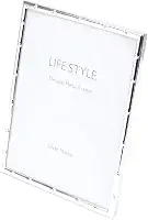 WOLFF Porta-Retrato de Aço Bambu Prata 15cm x 20cm - Enxoval - Casamento - Decoração - Álbum de Fotos - Enfeites - Moldura Elegante Para Mesa e Parede