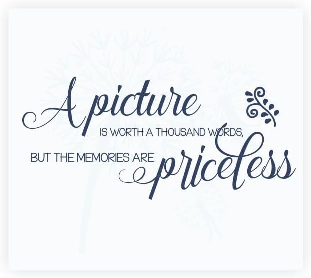 Miniatura 5 de A Picture Worth Memories are Priceless - Calcomanías de vinilo para pared, calcomanías de pared para sala de estar, calcomanías de pared familiares,
