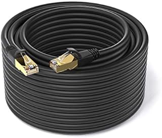 Ethernet Cable 100 ft, Cat 8 Ethernet Cable, Support Cat7/Cat5/Cat5e/Cat6/Cat6e Standards, High Speed 40Gbps 2000Mhz F/FTP LAN Wires with RJ45 Gold Plated Connector for Modem, Router, PC, Gaming, Xbox