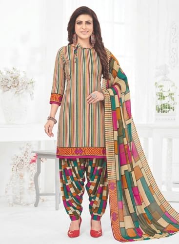 Image of Priyashi Women Unstiched Crepe dress materials | Crepe Salwar Suit for women with dupatta | suit material for women unstitched