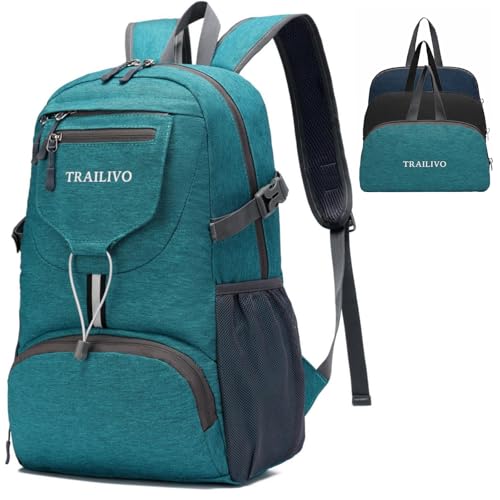 TRAILIVO Wanderrucksack 20L Faltbarer Rucksack Klein Leicht Tagesrucksack für Wandern Travel Outdoor