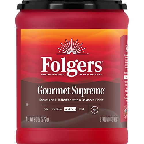 Image of Folgers Gourmet Supreme Ground Coffee, 9.6 Ounce Canisters