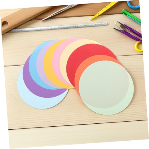 Papel redondo de colores SHINEOFI con 200 hojas circulares listas para manualidades infantiles 6