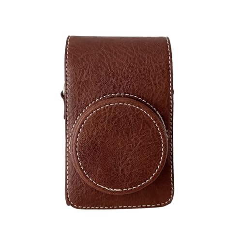 SKRSKR 13 x 8 x 3.5cm デジタルカメラ保護ケース PU レザーカメラ収納バッグ 取り外し可能なショルダーストラップ付き For RICOH GR2/GR3/GR3X For Canon G7X2/G7X3 For Sony RX100/