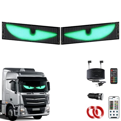 Panneau LED Voiture et Yeux LED pour Camion 12x60cm Flexible Devil Eyes