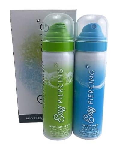 EASYPIERCING Duo Pack - Mousse Nettoyante/Solution Saline Cover