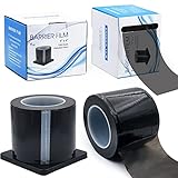 Black Dental Barrier Film 4x6 inches Tattoo Plastic Wrap with Dispenser Box, 2 Rolls Dental Protective Cover Adhesive Tape Sheet Perforated Transparent Film Dressing - 1 Roll of 1200 Sheets