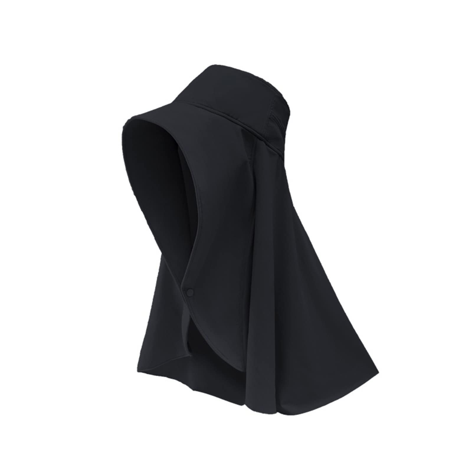 Unisex Sun Hat, Breathable UV Protection Sunscreen Visor, with Neck Flap, for Outdoor Hiking Fishing Beach Gardening,Black