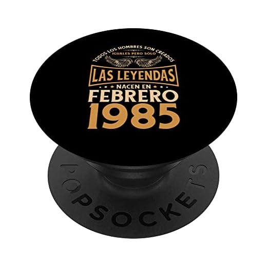 Cumpleaños Hombre Regalos Las Leyendas Febrero 1985 PopSockets PopGrip Intercambiable