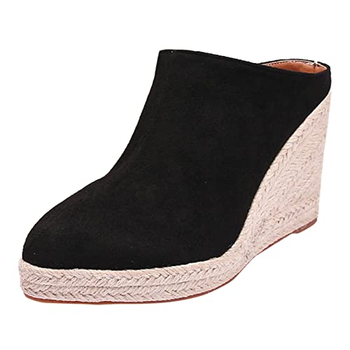 Scarpe Estive Donna Zeppa Lacci Comode Casual Ciabatte Espadrillas Platform Piscina con Tacco Scarpe Ortopediche Eleganti Sandali Chiuse Sandalo