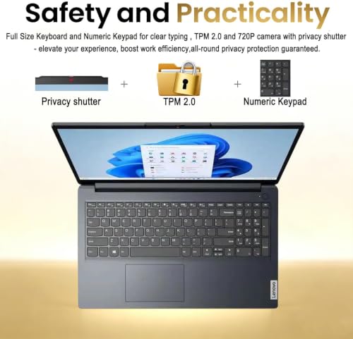 Image of Lenovo IdeaPad Slim 3i 15.6 inch FHD Laptop with 1-Year Microsoft 365 Included, Intel N150 Processor, 8GB DDR5 RAM, 128GB SSD, Wi-Fi 6, Windows 11, Everyday Student Laptop, Artic Blue