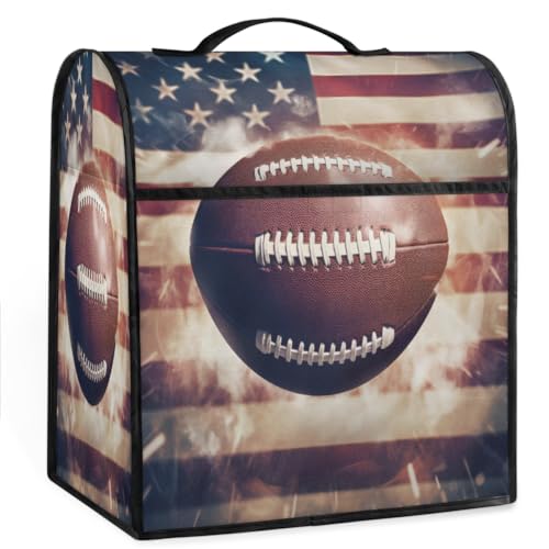 Coffee Maker Cover Football Kitchen Appliance Covers Small Appliance Covers Blender Cover Juicer Cover Dust Covers for Kitchen Appliances with Top Handle and Pockets,Washable,B314