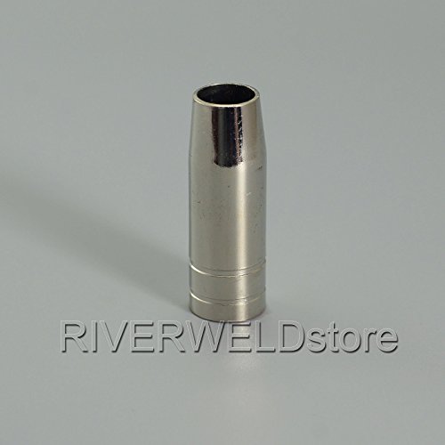RIVERWELD MIG MAG Contact Tips M6 0.6mm 140.0008 Conical Gas Nozzle 145.0075 1.20mm Copper Shroud Assort Size kit for 15AK MB15 Co2 Welding Torch 21pcs