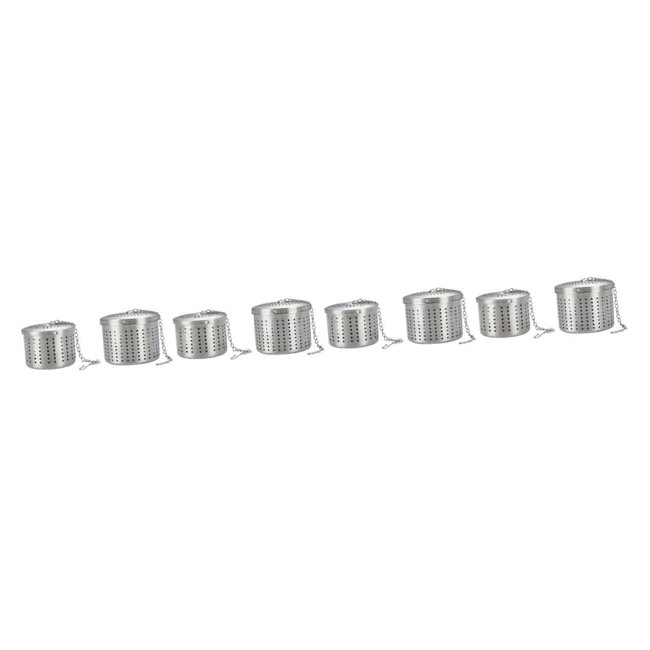 Amosfun 8 Piezas colador de té de acero inoxidable colador infusor de tetera bolsitas de té para té suelto filtro de té profesional té de malla Infusor de té colador de té reutilizable