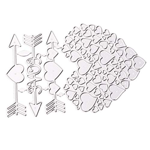 Prettyia Heart Love Cutting Dies Cut Metal Scrapbooking Stencils For Diy Embossing Photo Album Decorative Diy Paper Cards Making,Valentine's Day Handmade Gifts #TOP7