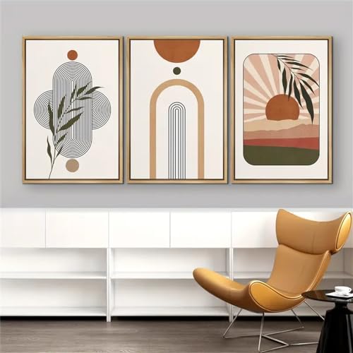 Decoración de Pared con Cuadros de Naturaleza Abstracta para Oficina y Salón 3