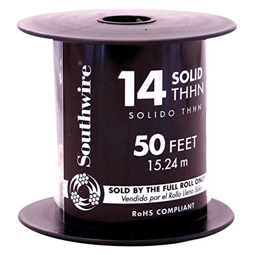 SOUTHWIRE COMPANY LL 11581641 14 Gauge Solid Red Thhn Wire, 50'