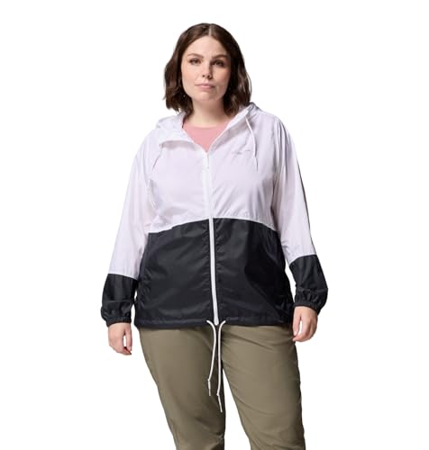 Columbia Corta vento feminino Flash Forward II, Branco/preto, M