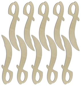 Herr Bo & Co 10x Piratensäbel aus Holz