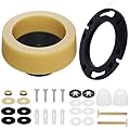 Extra Thick Toilet Wax Ring Replacement Kit – Universal Wax Seal PE Flange Fits 3" & 4" Drain Pipes, Includes Bolts & Washers, Easy DIY Installation, Compatible with Below-Floor or Level Flanges