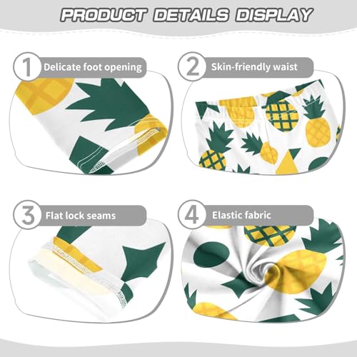 Geometric Pineapple Girls Leggings Soft Stretch Workout Yoga Dance Pants for Kids Casual Tights3