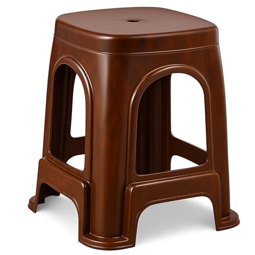 Image of PulGos ๐ ๐๐๐ฌ Plastic Sitting Stool for Home, Office & Outdoor Use | Compact, Lightweight & Durable Stools for Adults & Kids | Use as Footrest, Side Table, Extra Seating for Room, Balcony, Garden